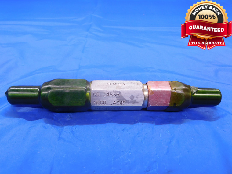 .4535 & .4545 PIN PLUG GAGE GO NO GO .4531 +.0004 UNDERSIZE 29/64 11.544 mm   - MB0872AC1