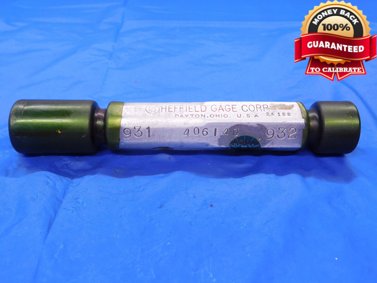 .931 & .932 PIN PLUG GAGE GO NO GO .9375 -.0055 15/16 23.673 mm .9310 .9320 - MB0897AC1