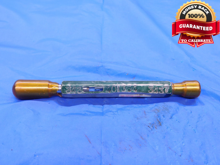 .343 & .3437 PIN PLUG GAGE GO NO GO .3438 -.0001 UNDERSIZE 11/32 8.730 mm .3430  - MB0957AC1
