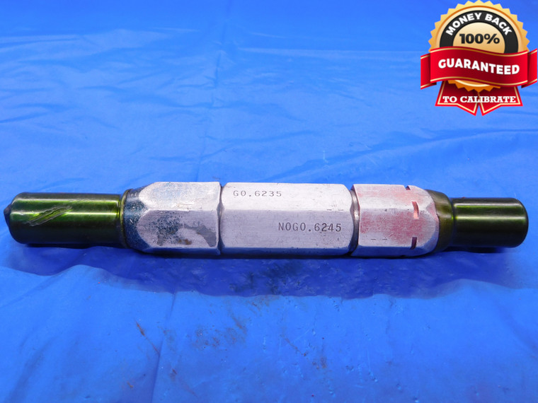 .6235 & .6245 PIN PLUG GAGE GO NO GO .6250 -.0005 UNDERSIZE 5/8 16 mm   - MB0988AC1