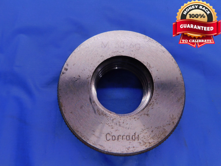 M30 X 3.5 6g METRIC SOLID THREAD RING GAGE NO GO ONLY P.D. = 27.462 INSPECTION - DW11821HX