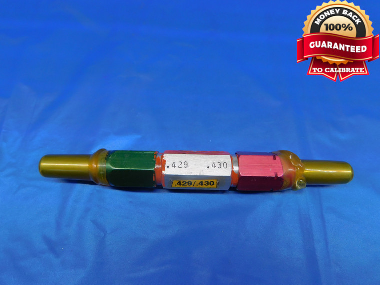 .429 & .430 PIN PLUG GAGE GO NO GO .4375 +.0071 UNDERSIZE 7/16 11 mm .4290 .4300 - AR0004AC1
