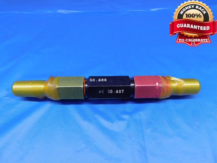 .486 & .487 PIN PLUG GAGE GO NO GO .4844 +.0016 31/64 12.344 mm .4860 .4870 - AR0009AC1