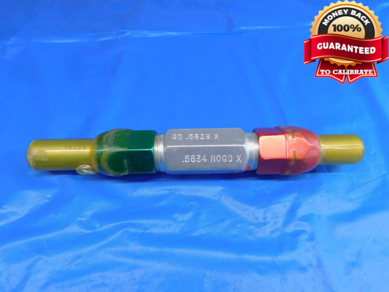 .5629 & .5634 CL X PIN PLUG GAGE GO NO GO .5625 +.0004 OVERSIZE 9/16 14.298 mm   - AR0027AC1