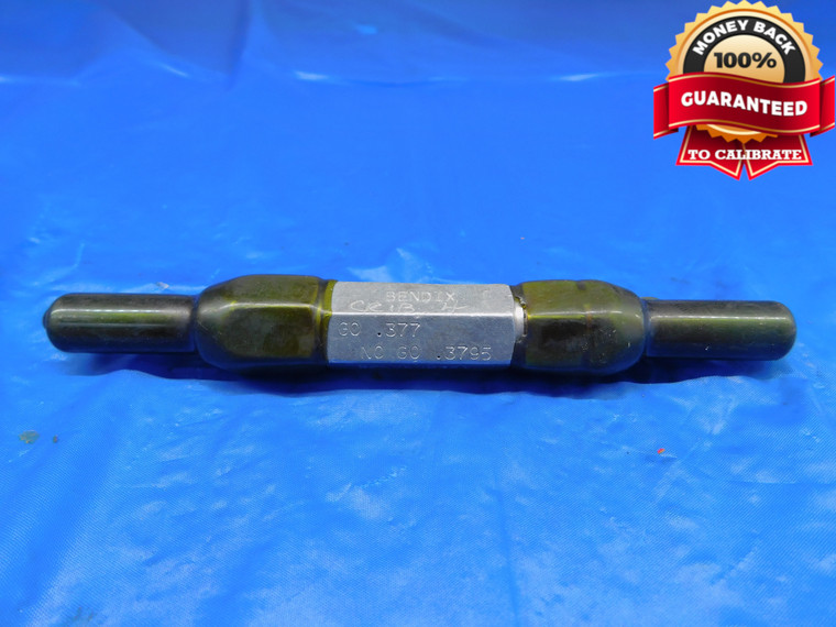 .377 & .3795 PIN PLUG GAGE GO NO GO .3750 +.0020 OVERSIZE 3/8 9.639 mm .3770  - AR0132AC1