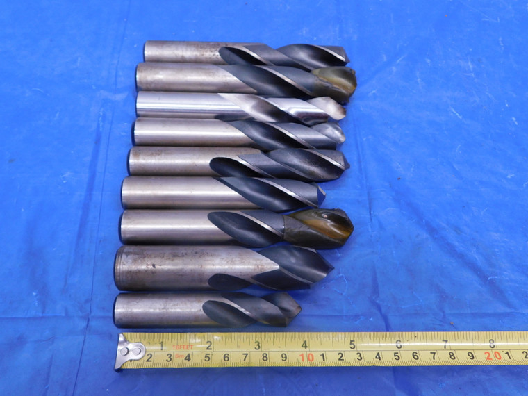 9 PC LOT OF TWIST DRILL BITS 7/8" 57/64" 31/32" & MORE CLEVELAND BRIDGEPORT MILL - JH1636LVR