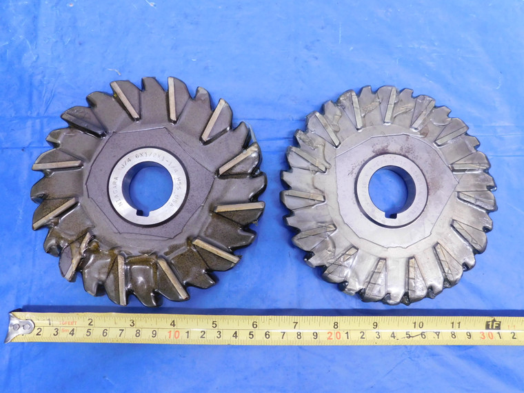 2PCS NIAGARA CUTTER 6" O.D. HSS SLOT CUTTERS 1 1/4 PILOT 5/16 KEY 6.0 1.25 - MS4546LVR