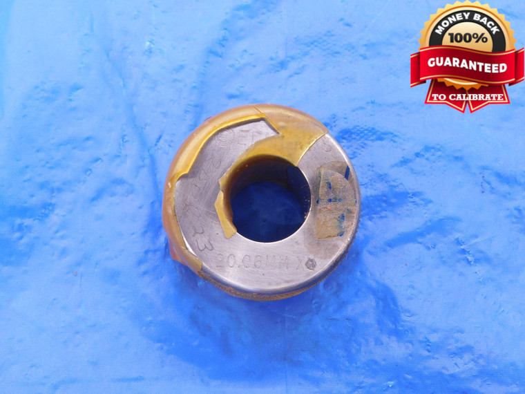 20.06 CL X MASTER PLAIN BORE RING GAGE 20.000 +.060 OVERSIZE 20 mm .7898 20.060 - MB1180AC1