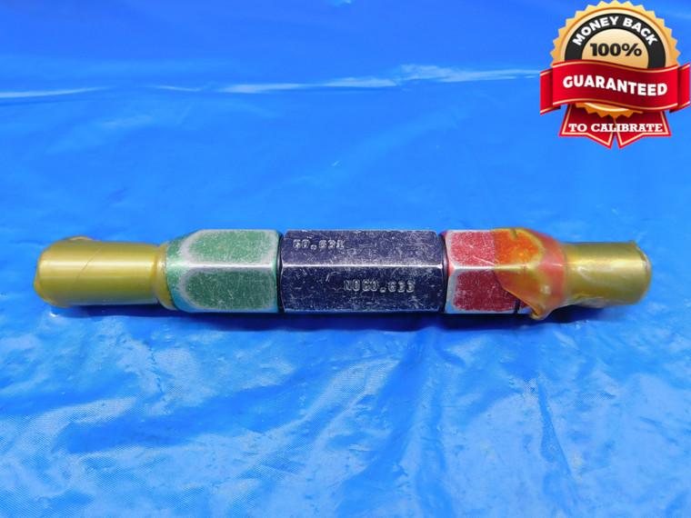 .631 & .638 PIN PLUG GAGE GO NO GO .6406 -.0026 OVERSIZE 41/64 16 mm .6310 .6380 - AR0286AC1