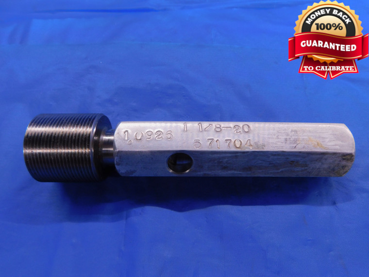 1 1/8 20 NS THREAD PLUG GAGE 1.125 GO ONLY P.D. = 1.0926 1.1250 INSPECTION CHECK - DW11992AC1