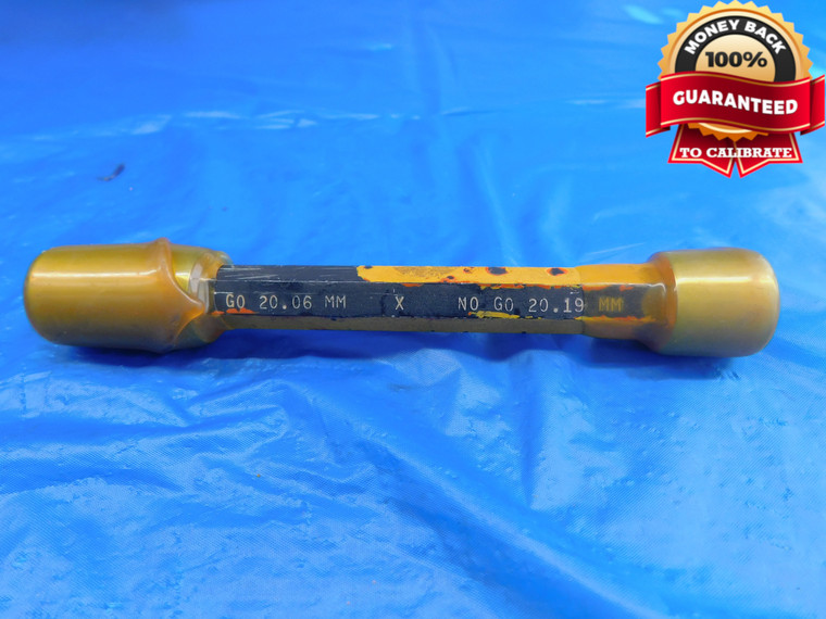 20.06 & 20.19 CL X mm PIN PLUG GAGE GO NO GO 20.000 +.060 20 .7898 20.060 20.190 - AR0566AC1