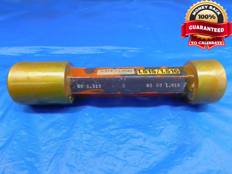1.515 & 1.516 CL X PIN PLUG GAGE GO NO GO 1.5156 +.0004 1 33/64 38.481 1.5150 1.5160 - AR0659AC1