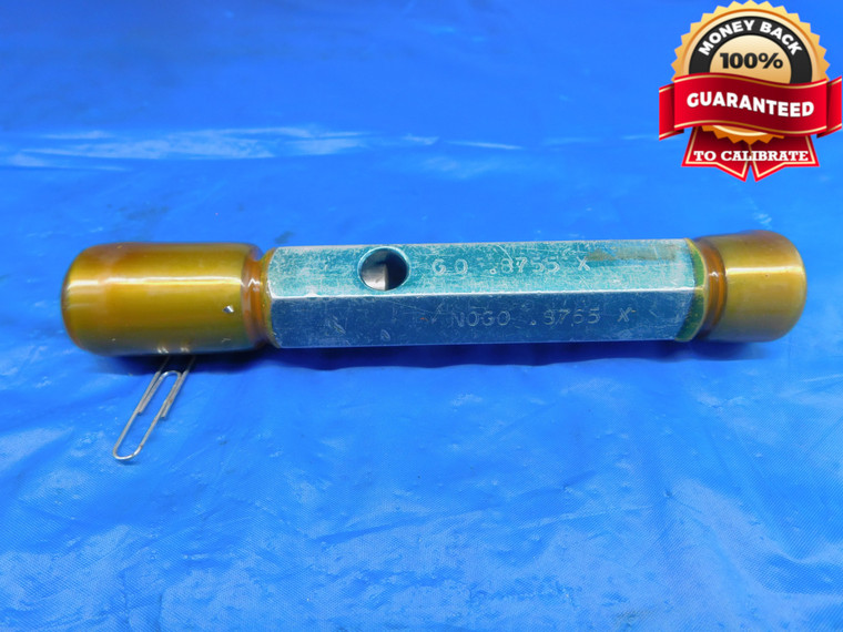 .3755 & .3765 CL X PIN PLUG GAGE GO NO GO .3750 +.0005 OVERSIZE 3/8 9.563 mm   - AR0654AC1