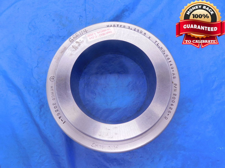 3.2505 CL X MASTER PLAIN BORE RING GAGE 3.2500 +.0005 OVERSIZE 3 1/4 82.563 mm - MB1357AC1