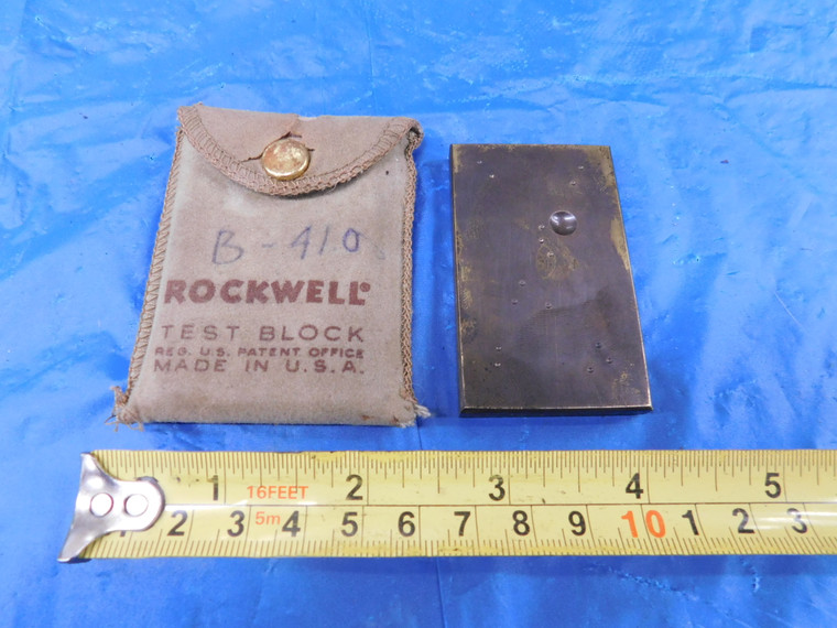 WILSON ROCKWELL HARDNESS TEST BLOCK B-41.0 +/-1.5 70-000101 STANDARD INSPECTION - MS4633LVR
