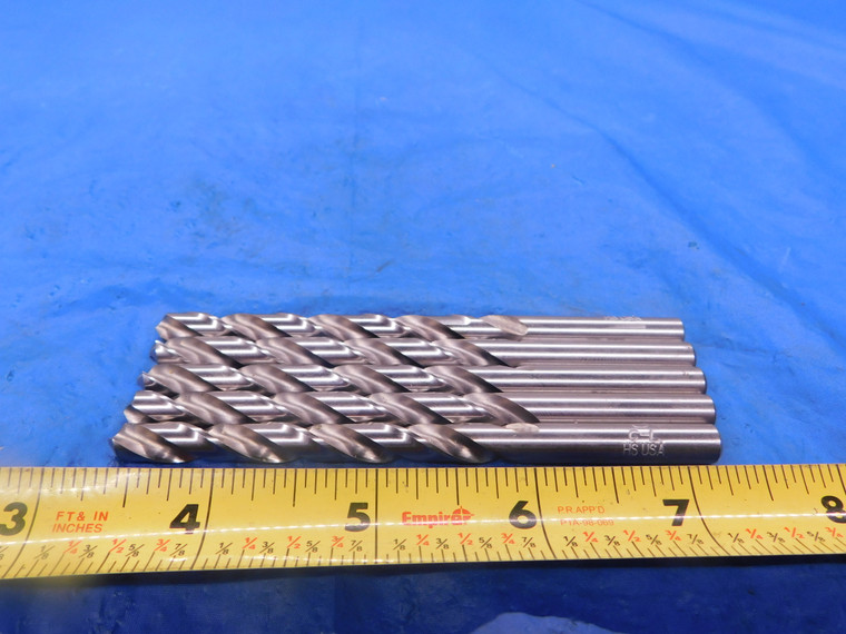 5PCS CHICAGO-LATROBE SIZE J HSS JOBBER TWIST DRILL BIT .2770" SHANK 2 3/4 LOC - MB 1507LVR