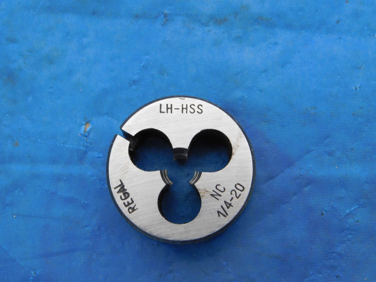 REGAL 1/4-20 NC LEFT HAND LH 1" O.D. HSS ROUND ADJUSTABLE DIE SPLIT & SCREW DIE - JH1739LVR