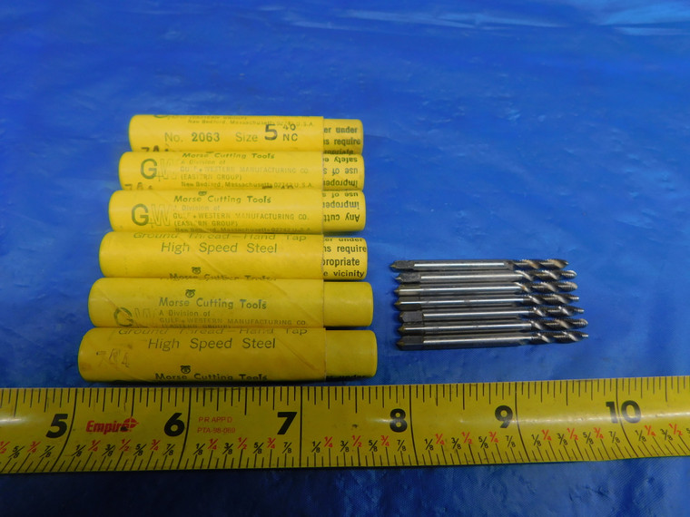 6PC MORSE #5 40 NC HSS SPIRAL POINT TAP 2 SPIRAL FLUTE 5 NO. 2063 GH2 HELICAL - AR0964LVR