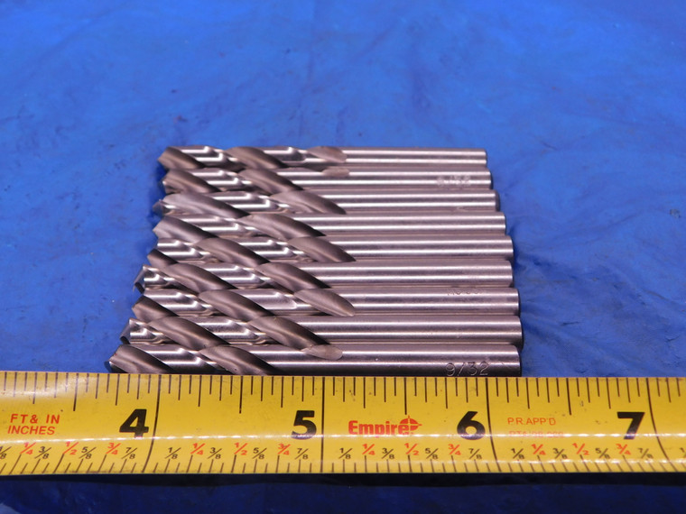 9PCS CHICAGO-LATROBE 9/32 HSS JOBBER TWIST DRILL BIT 1 1/2 LOC 2 3/4 OAL .28125 - MB1634LVR