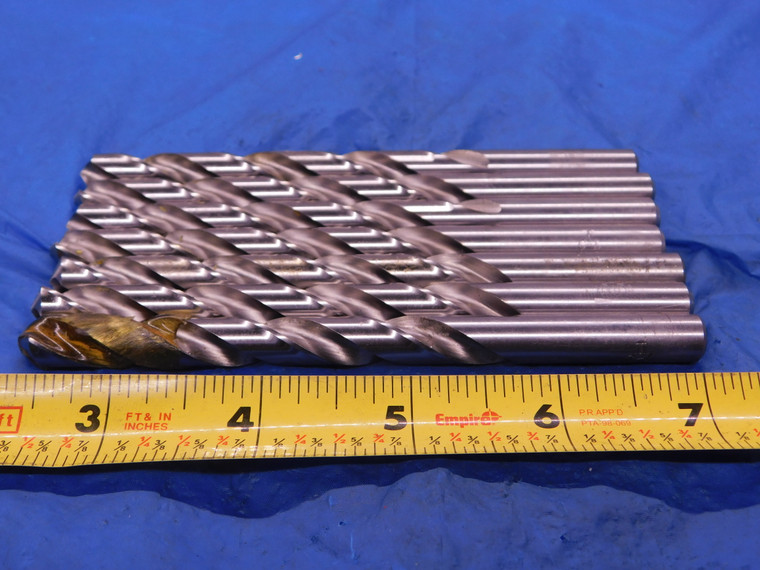 7PCS CHICAGO-LATROBE LETTER T HSS JOBBER TWIST DRILL BIT .35" SHANK 3 1/2 LOC - MB1637LVR