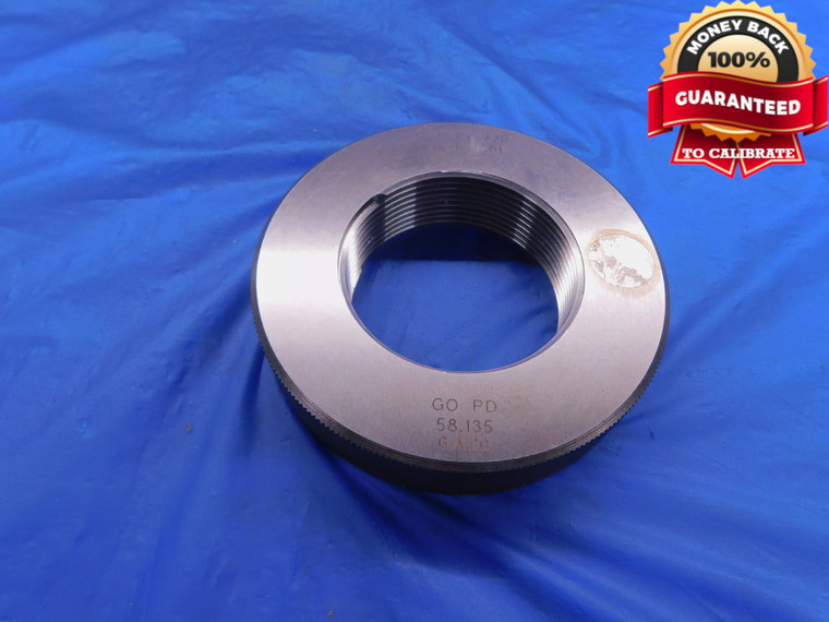 G 2" 11 BSPP SOLID PIPE THREAD RING GAGE 2.0 GO ONLY PD = 58.135 2.00 G2-11 - DW12357AC1