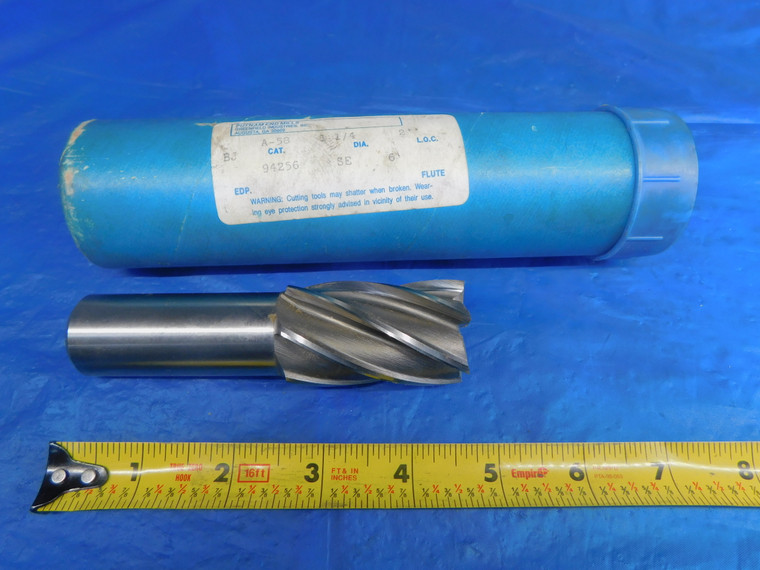 NEW PUTNAM 1 1/4 O.D. 2 1/8 LOC 4 1/2 OAL HSS END MILL 1" SHANK 6 FLUTE 1.25 - AR1069LVR