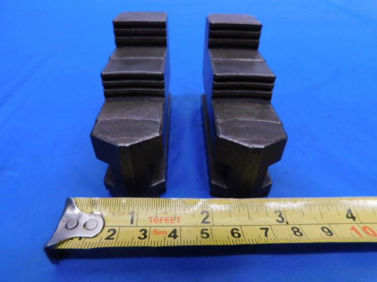 SET OF 2 CUSHMAN STEEL CHUCK JAWS K 3 1/4" X 1" X 2 1/2" FOR CNC LATHES - MS4705LVR