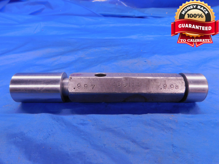 .997 & .998 CL X PIN PLUG GAGE GO NO GO 1.0000 -.0020 1.0 25.324 .9970 .9980 CHROME - DW12411AC1