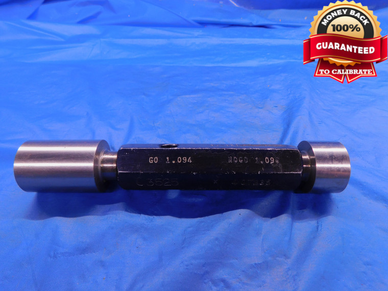 1.094 & 1.096 CL X PIN PLUG GAGE GO NO GO 1.0938 +.0002 1 3/32 28 1.0940 1.0960 CHECK - DW12412AC1