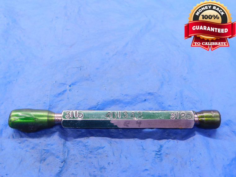 .3115 & .3125 PIN PLUG GAGE GO NO GO ONSIZE 5/16 8 mm - MB1776AC1