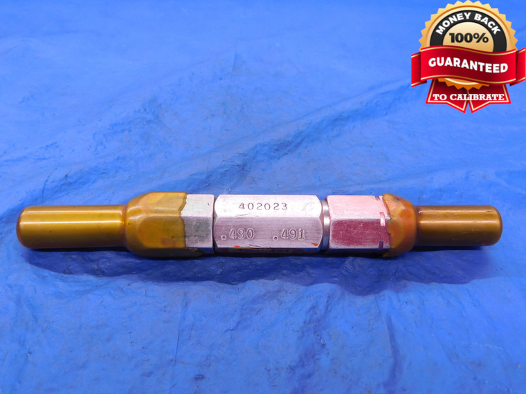 .490 & .491 PIN PLUG GAGE GO NO GO .5000 +.0056 1/2 12.446 mm .4900 .4910 - MB1783AC1