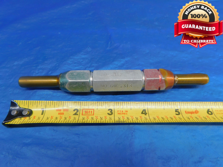 .312 & .313 PIN PLUG GAGE GO NO GO .3125 -.0005 UNDERSIZE 5/16 8 mm .3120 .3130 - AR1180AC1