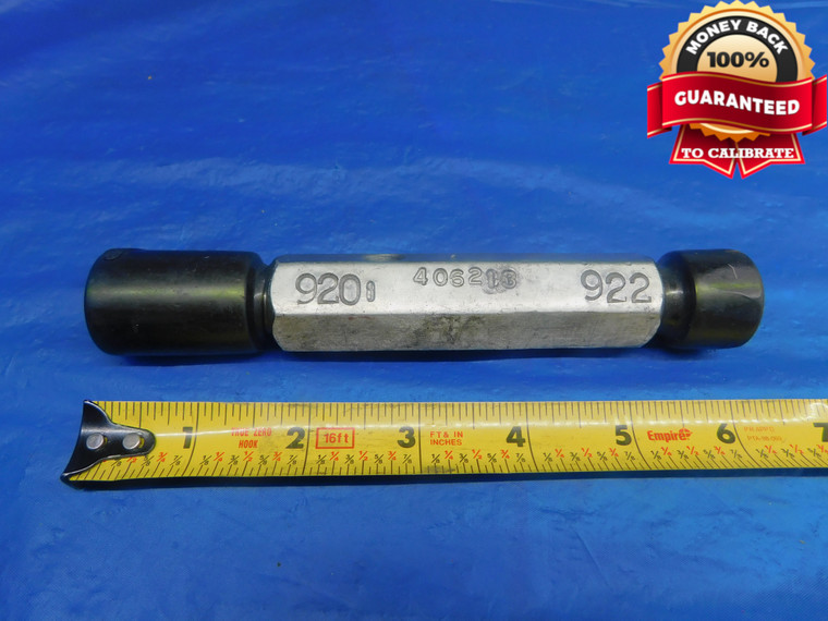 .920 & .922 PIN PLUG GAGE GO NO GO .9219 +.0001 59/64 23.368 mm .9200 .9220 - AR1212AC1