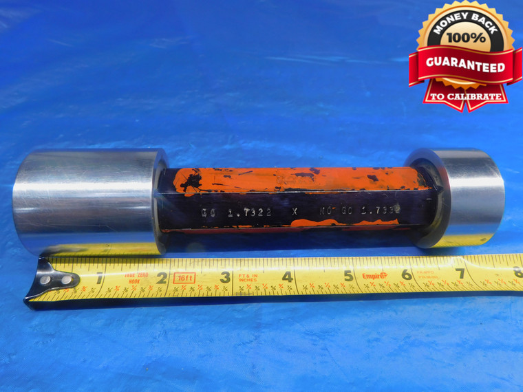 1.7322 & 1.733 CL X PIN PLUG GAGE GO NO GO 1.7344 -.0014 1 47/64 44 mm 1.7330 - AR1221AC1