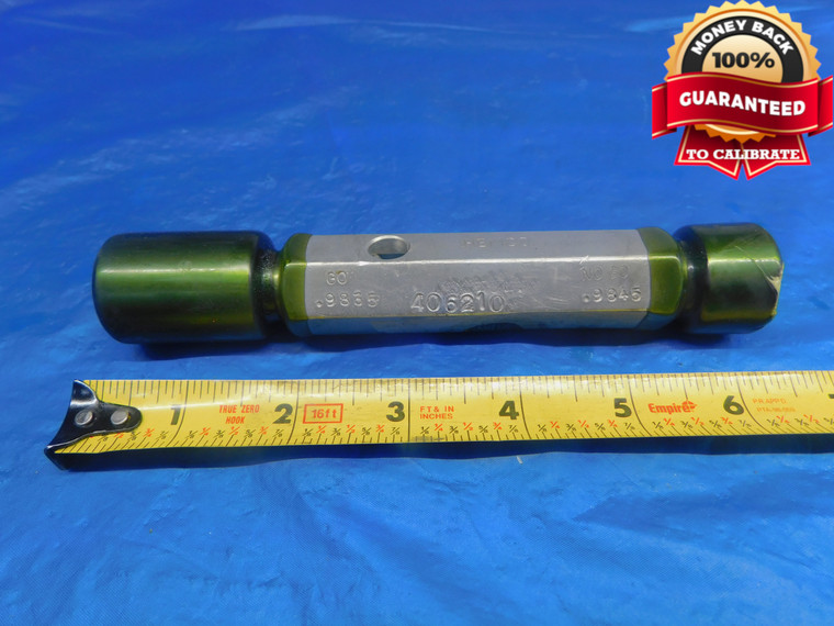 .9835 & .9845 PIN PLUG GAGE GO NO GO .9844 +.0001 OVERSIZE 63/64 25 mm - AR1240AC1