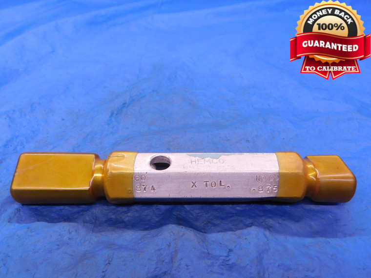 .874 & .875 CLASS X PIN PLUG GAGE GO NO GO ONSIZE 7/8 22 mm .8740 .8750 - MB1911AC1