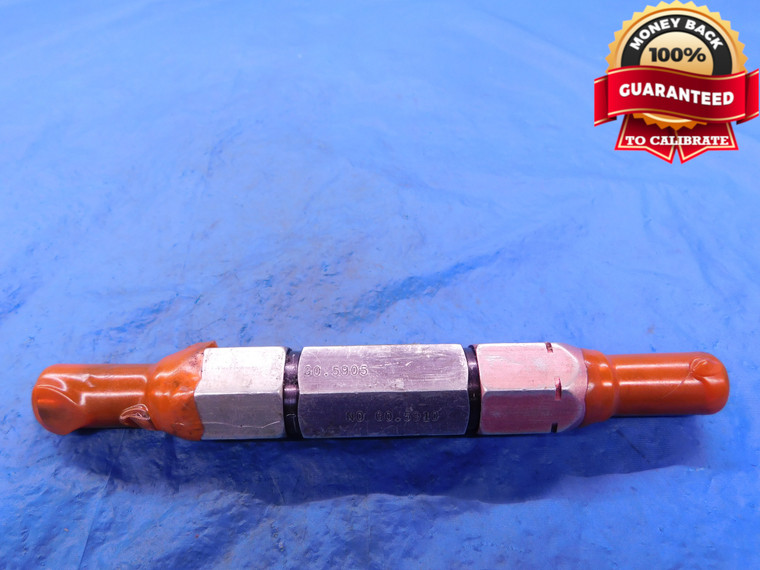 .5905 & .5910 CL X PIN PLUG GAGE GO NO GO .5938 -.0028 19/32 15 mm .591 - MB1952AC1