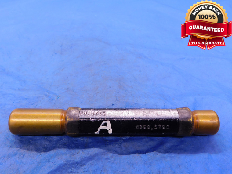 .5770 & .5790 CL X PIN PLUG GAGE GO NO GO .5781 +.0009 37/64 14.707 mm .577 .579 - MB1950AC1