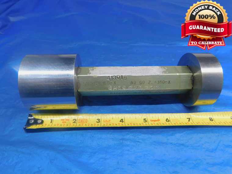 2.4360 & 2.4380 CL X PIN PLUG GAGE GO NO GO 2.4375 +.0005 2 7/16 62 2.436 2.438 - AR1361AC1