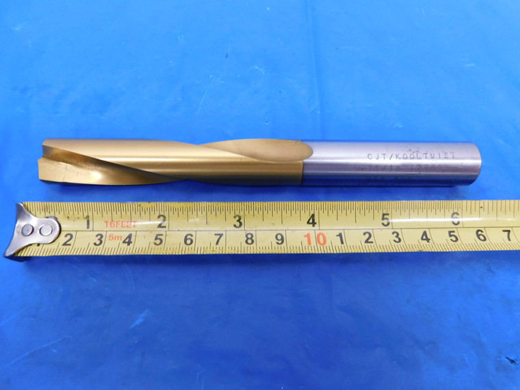 CJT KOOLTWIST 11/16 O.D. TiN CARBIDE TIPPED HSS COOLANT DRILL BIT #003114" .6875 - MS4751VWT
