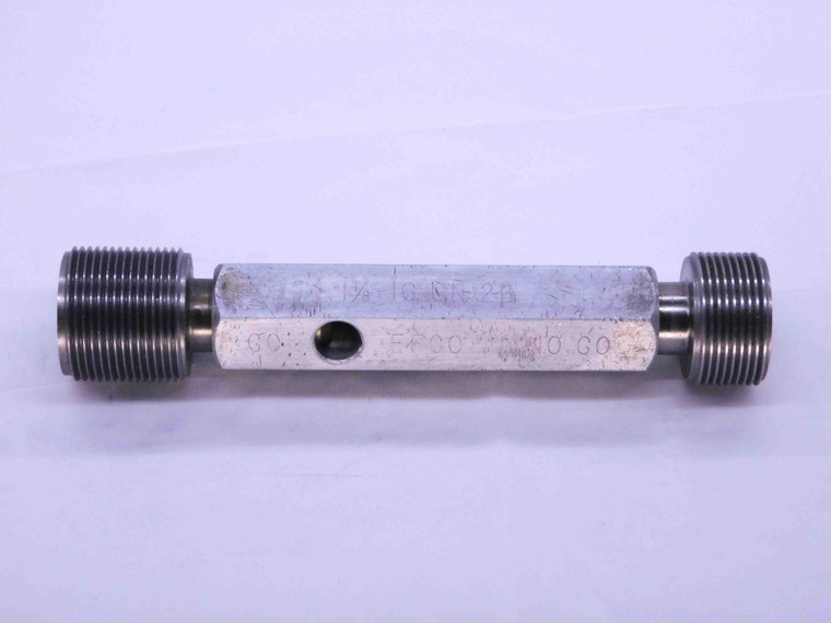 1 1/8 16 UN 2B THREAD PLUG GAGE 1.125 1.1250 GO NO GO P.D.'S = 1.0844 & 1.0909 - DW11756AC1RL