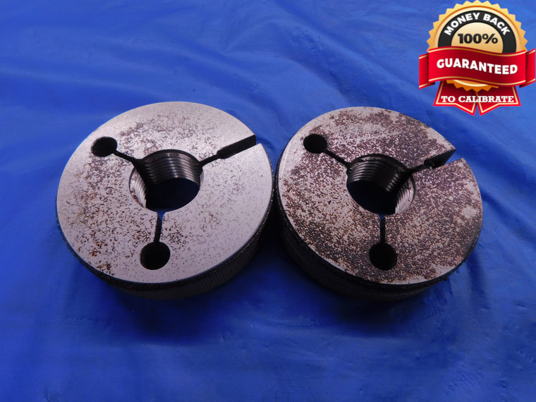 7/8 14 UNF 1A THREAD RING GAGES .875 GO NO GO P.D.'S = .8270 & .8189 .8750 CHECK - DW12528LVR