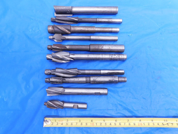 10PC LOT OF HSS STRAIGHT SHANK COUNTERBORES FOR BRIDGEPORT MILLING TOOLING - MS4807BMIN