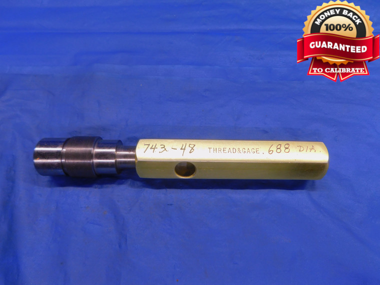 .743 48 CONC. .688 DIA THREAD PLUG GAGE GO ONLY P.D. = .7215 .7430 TEL. ELBOW - DW12649LVR