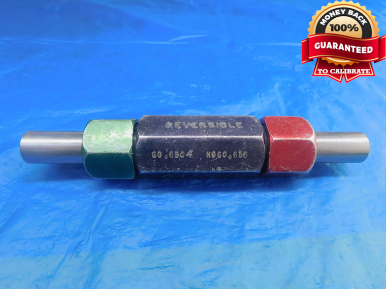 .654 & .656 CL Y PIN PLUG GAGE GO NO GO .6563 -.0003 21/32 16.662 mm .6540 .6560 - AR1556AG1