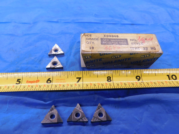 7PCS NEW VALENITE TPMC 32 NG VC5 CARBIDE GROOVING INSERTS ED0240 INDEXABLE - MB2249LVR