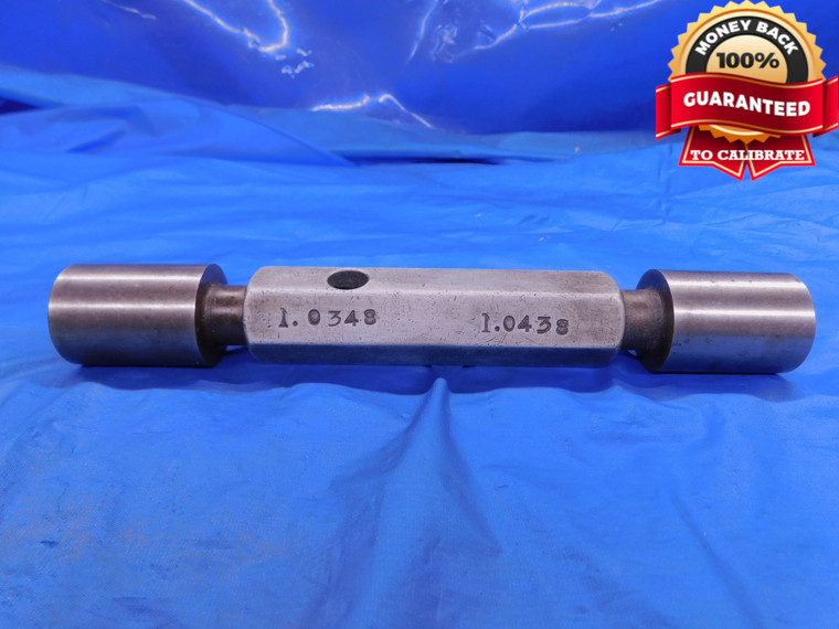 1.0348 & 1.0438 PIN PLUG GAGE GO NO GO 1.0469 -.0031 OVERSIZE 1 3/64 26.284 mm - DW12709AD1