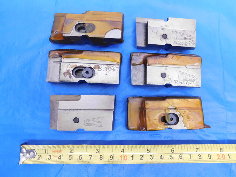 6PCS MUSKEGON TOOL CARBIDE TIPPED ADJUSTABLE FLOATING REAMER BLADES - MS4883LVR