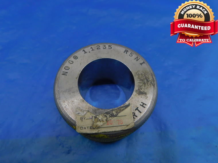 1.1235 MASTER PLAIN BORE RING GAGE 1.1250 -.0015 UNDERSIZE 1 1/8 28.537 mm - AR1721AG1