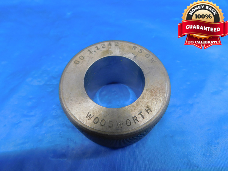 1.1242 MASTER PLAIN BORE RING GAGE 1.1250 -.0008 UNDERSIZE 1 1/8 28.555 mm - AR1724AG1